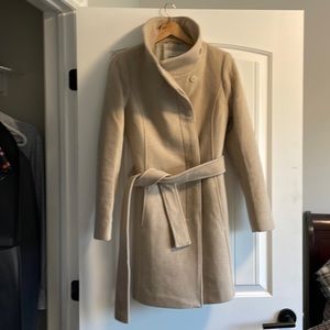 Babaton Tan Wool Coat. Size Small.